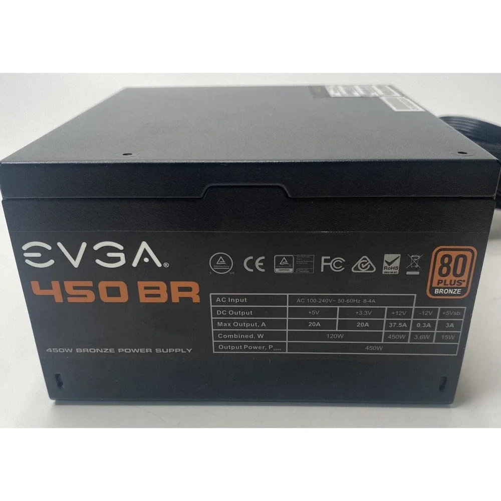 EVGA 450 BR 80 Plus 450W Bronze Power Supply UNTESTED